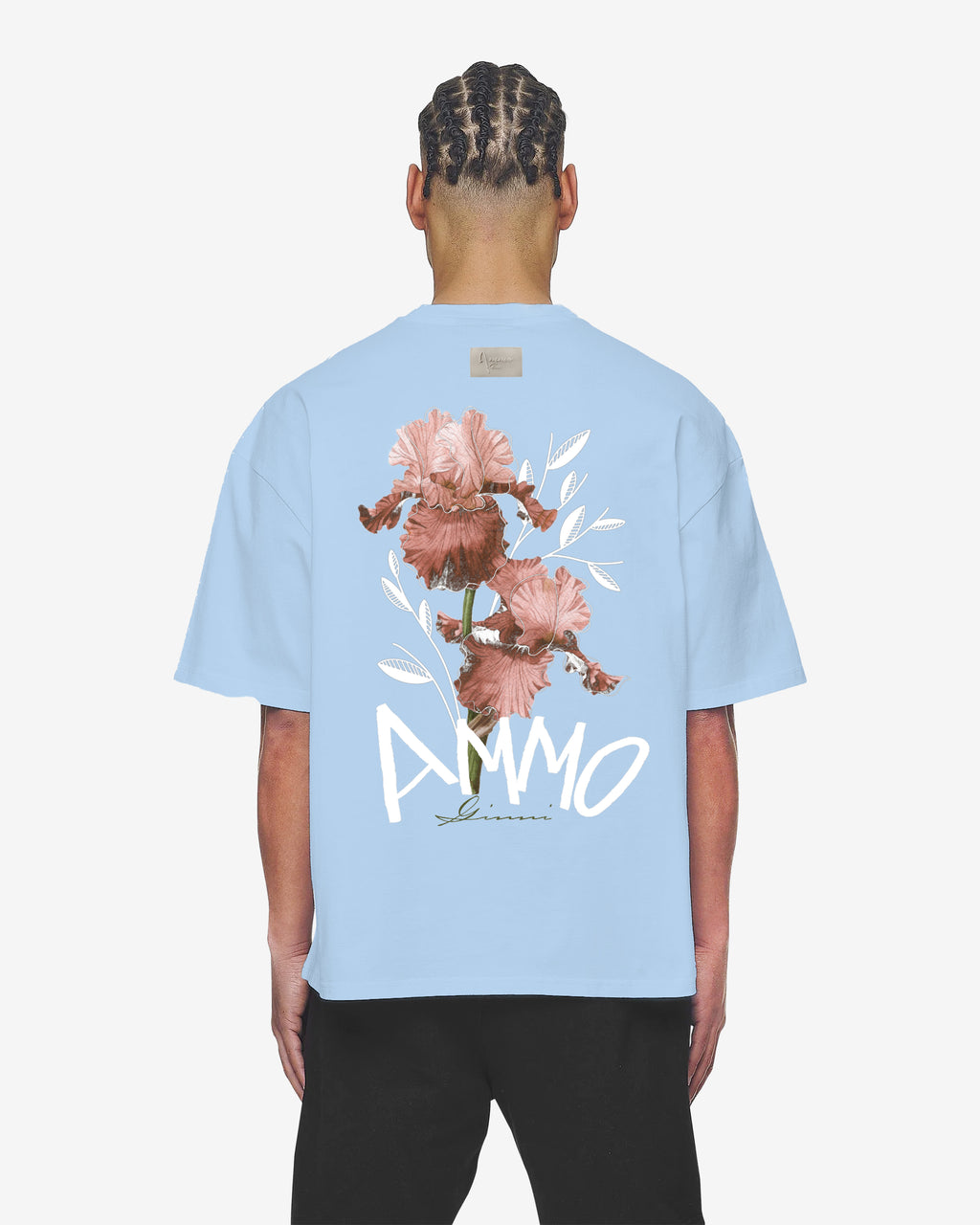 AMMO GINNI FLOWER TEE BABYBLUE
